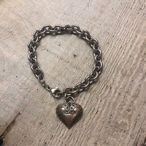 Judith Jack Heart Charm Marcasite Bracelet